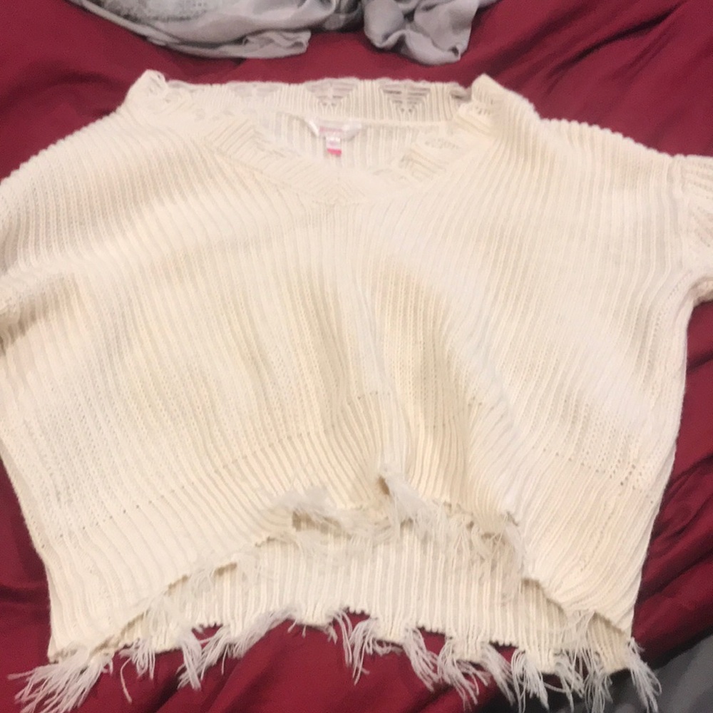 Distressed sweater